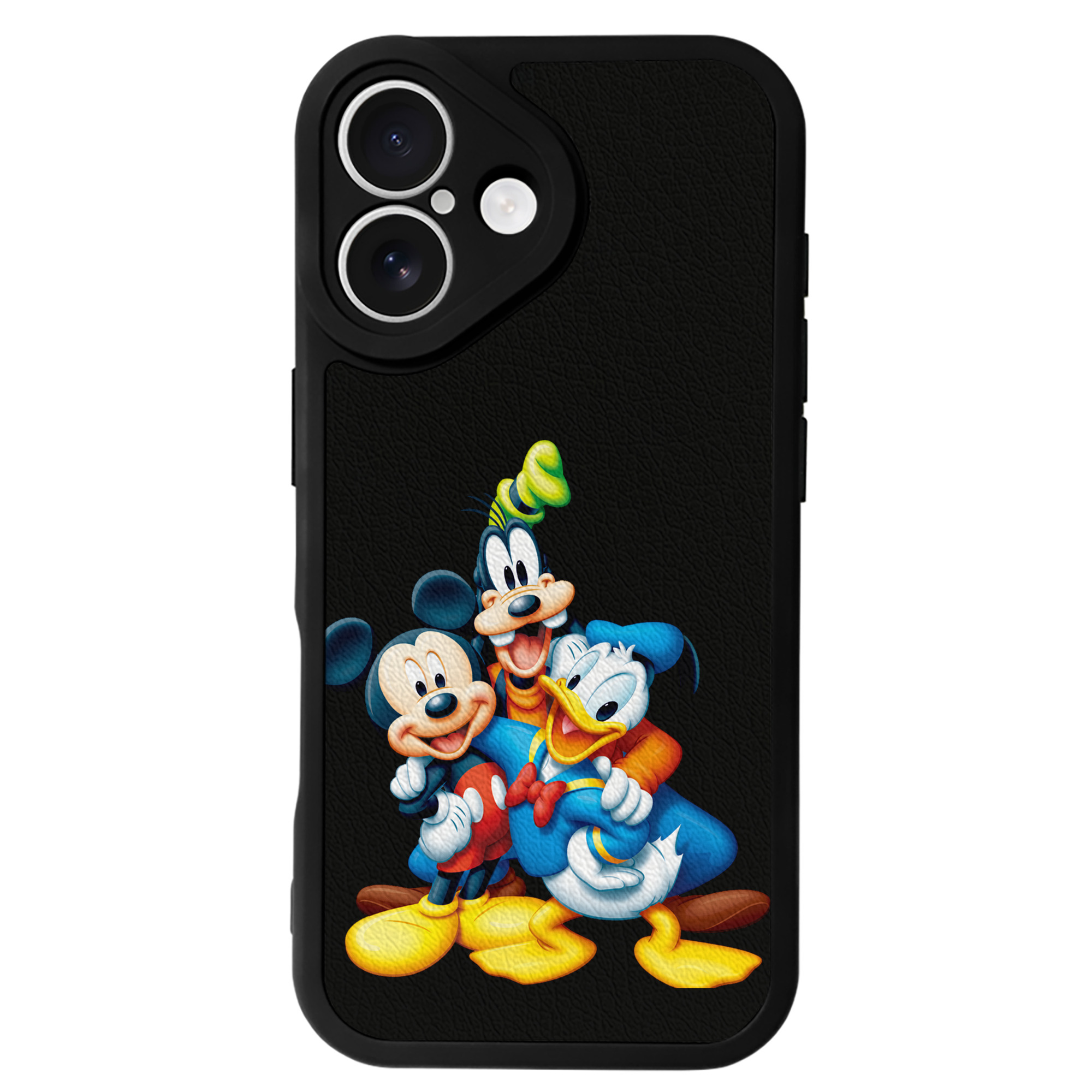 （画像用） ミッキーマウス Mickey Mouse 【iPhone 16シリーズ対応】シリコンスマホケース（レザー調） 材質：シリコン